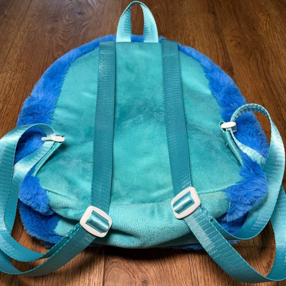 Disney Star Wars Young Jedi Adventures Nubs Plush Backpack Blue Fuzzy Bag